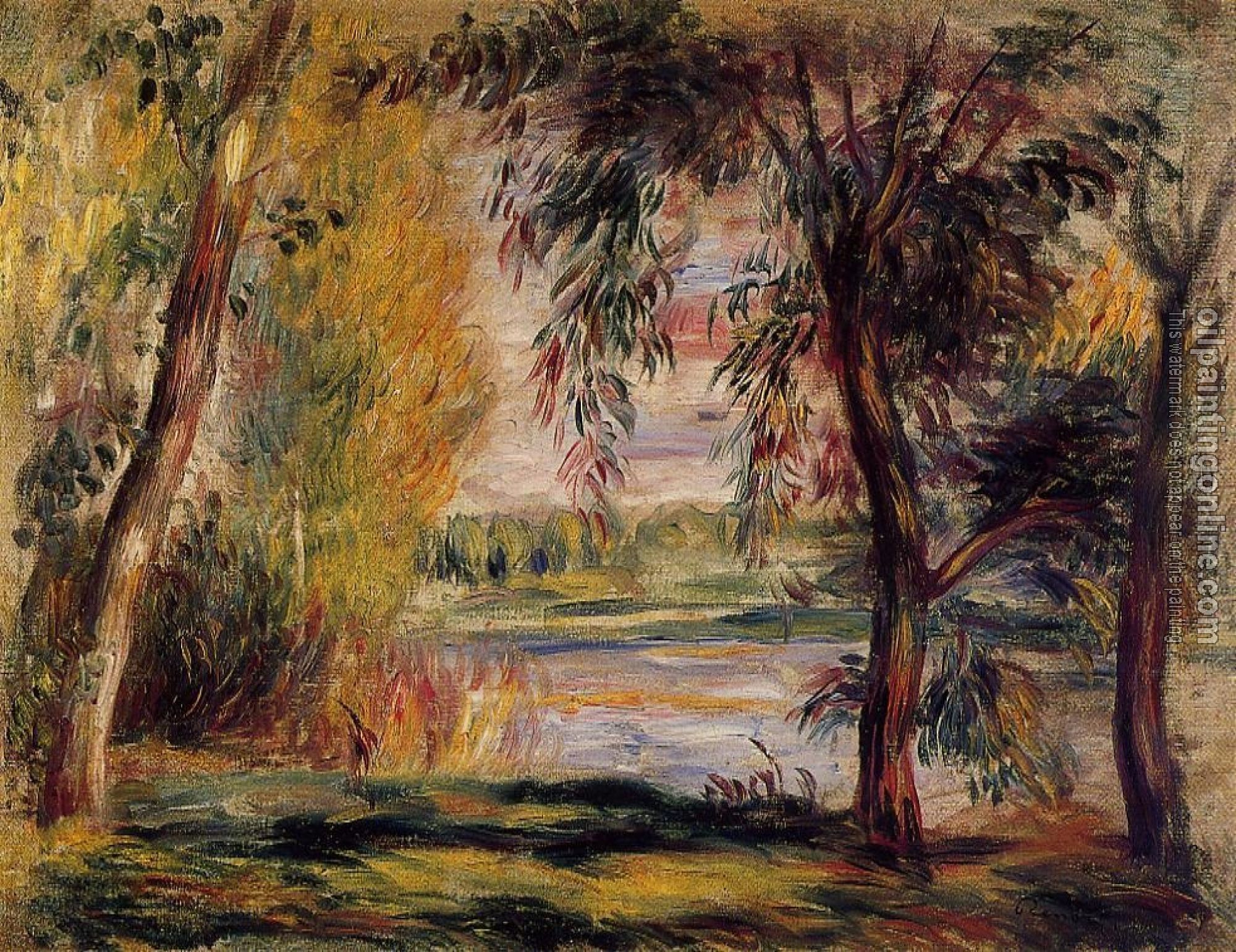 Renoir, Pierre Auguste - Trees by the Water